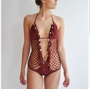 Anna Kosturova crochet one piece swim